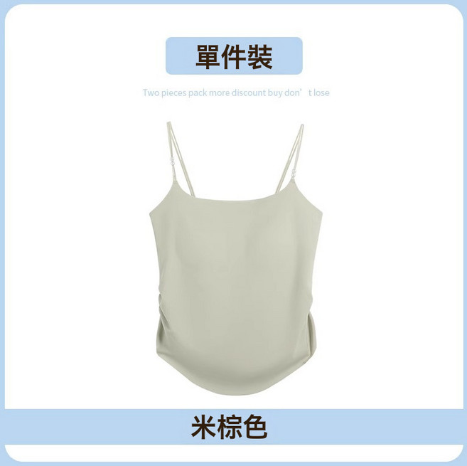 吊帶內搭女帶胸墊2025新款白色吊帶背心外穿美背一體打底無袖上衣