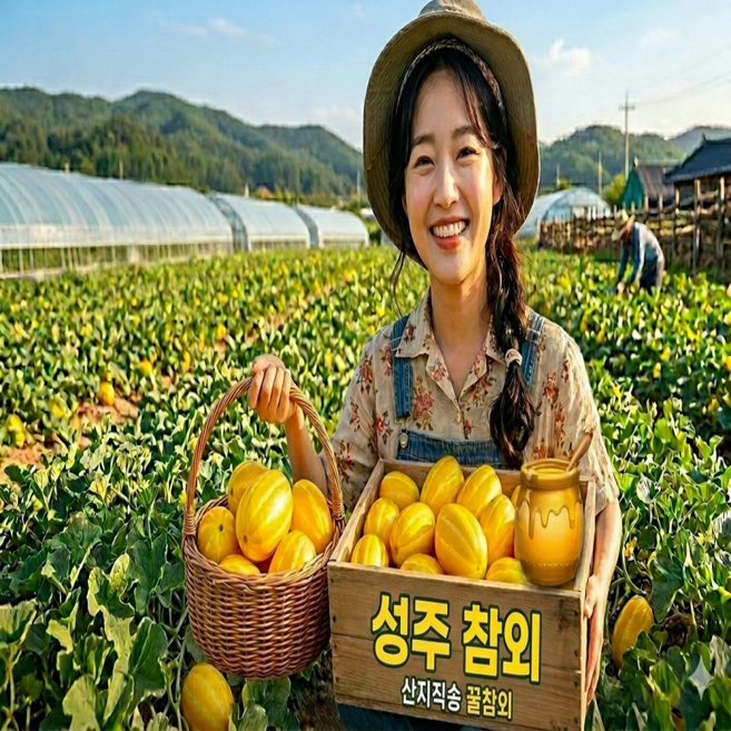 [당도선별] 고당도 하우스 성주 꿀 참외 로얄과, 1박스, 참외10kg