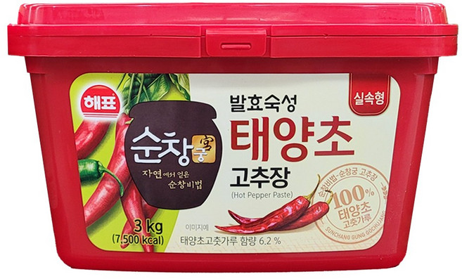해표사조대림 순창궁 발효숙성 태양초 고추장 3kg (형)(8801075010961) /식자재