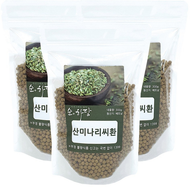 순하당 베트남 산미나리씨환 (회향 펜넬씨드), 300g, 3개