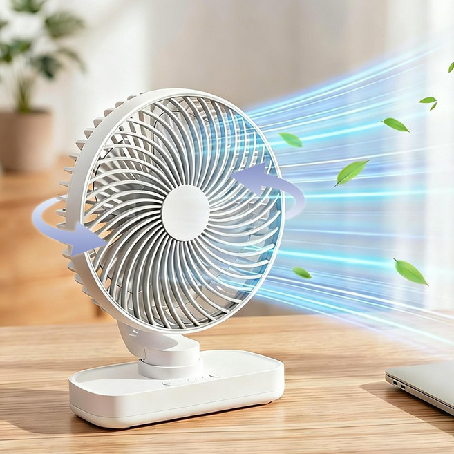 서큘레이터 선풍기 저소음 가정용 써큘레이터 무선 탁상용 선풍기, V1-흰색