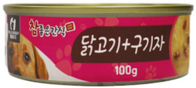 헬로도기 참좋은간식 강아지 캔, 30개, 100g, 닭+구기자