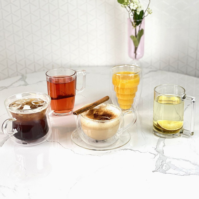 투명 카페 내열유리컵 네스프레소컵 수입 유리 머그컵 커피 티 커플 머그잔, 08.카푸치노, 380ml, 1개