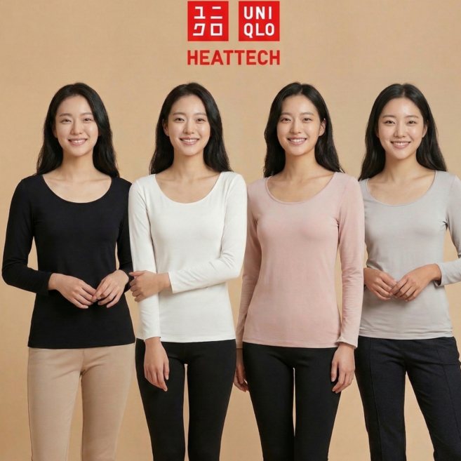 유니클로 히트텍 여성 U넥 (일본매장판)