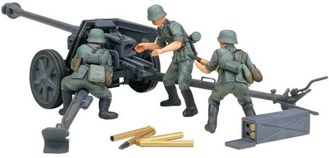 타미야 TAMIYA German 75mm 대전차포 1/35 (35047), 75mm 견인 대전차포, 1개