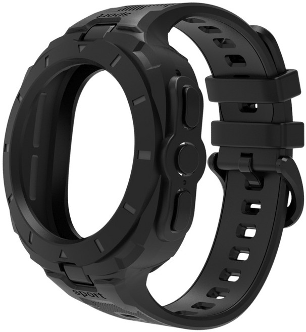 더조은셀러 갤럭시워치 호환 럼블 올인원 스트랩, 블랙, 1개
