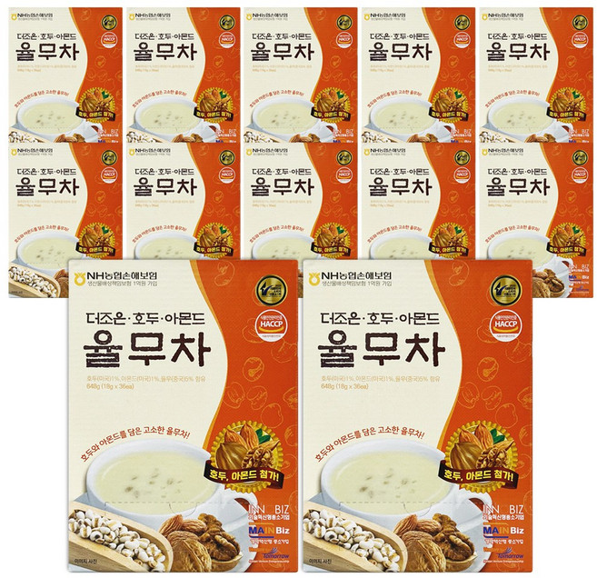 더조은 호두 아몬드 율무차 식사대용 선식 스틱, 12개, 36개입, 18g