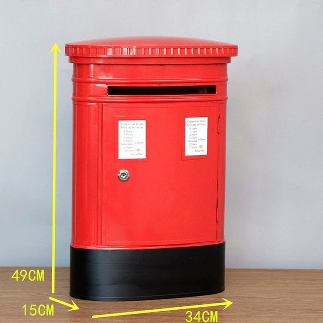 대형 우체통 전원 전원주택 주택 철제 대형우체통 예쁜, 1836 레드 크라운 없음 우체통