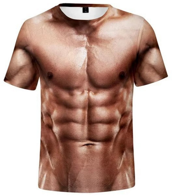 3D 근육맨 몸짱 티셔츠 파티 공연 머슬핏 SS910
