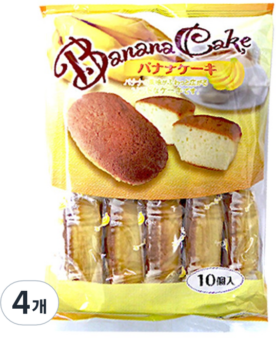 시아와세도 바나나케이크 10p, 4개, 180g