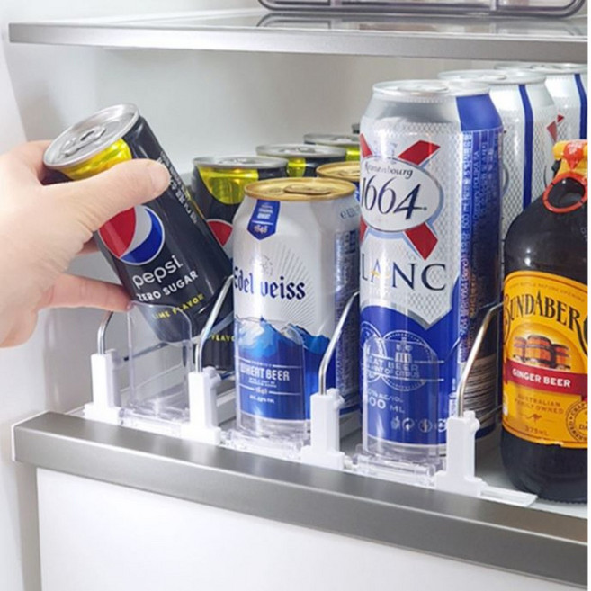 HVNLY 워터 음료수 디스펜서 냉장고 정리 트레이, 2개, 화이트