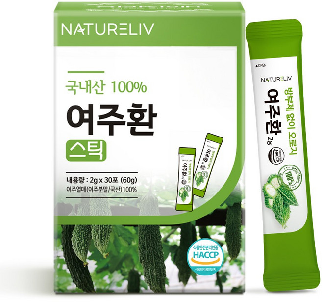 네이쳐리브 국내산 여주환 스틱 농약 잔류 검사 완료 먹기좋은 작은환, 60g, 1개