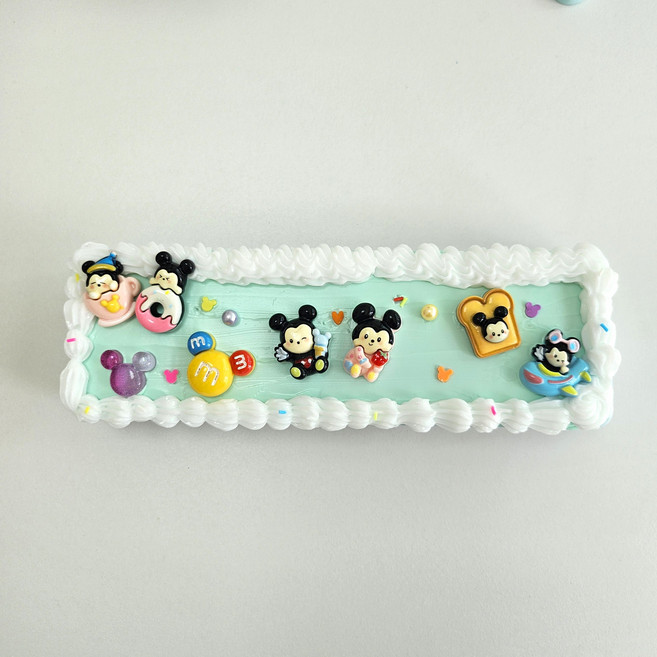 데코덴필통 만들기 데코덴크림 DIY 데코덴파츠 방과후수업 미술재료, 1세트, 귀여운마우스(블루필통)