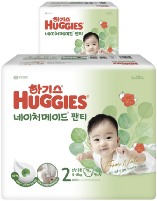 하기스 NEW 네이처메이드 팬티형 기저귀 아동공용, 2단계, 76매