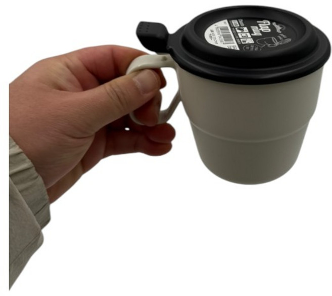 이노마타 일본산 전자레인지 전용 뚜껑 머그컵 350ml, 1개, 아이보리