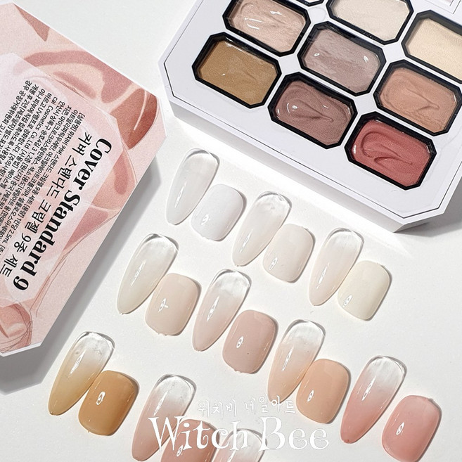 위치비 커버스탠다드 크림젤 치크 그라데이션 고체젤네일, 9종세트, 1개, 22.5ml