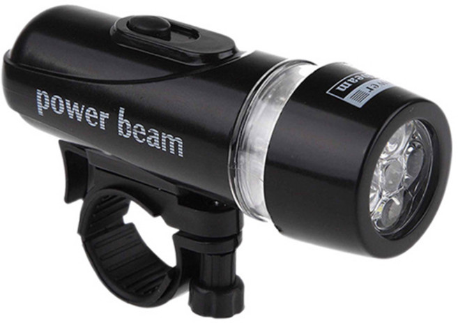 자전거 전조등 A타입-실버, 1개, 블랙