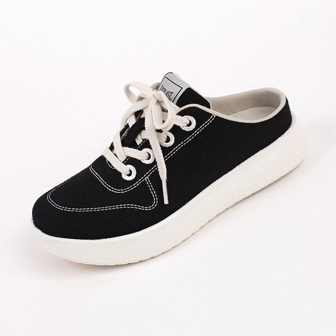 에버라스트 여성 뮬 스니커즈 캔버스 운동화 슬리퍼 블로퍼 캔버스화 슬립온 키높이 통굽 블로퍼 굽있는 울양모 카본플레이트 발편한 경량 쿠션 신발 가벼운 푹신한 데일리 캐주얼 슈즈