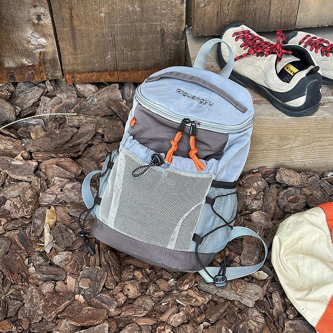 등상가방 초경량 아웃도어 소형 등산배낭 트레킹 대학생 여행 백팩, 블루