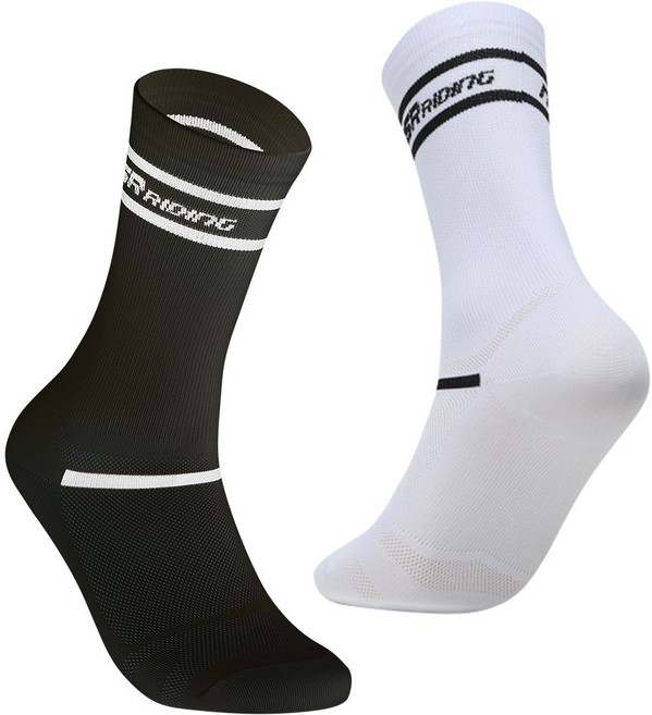 땀을 빠르게 말려주는 바이오맥스 자전거 양말 NSR 스피드 프로, 화이트