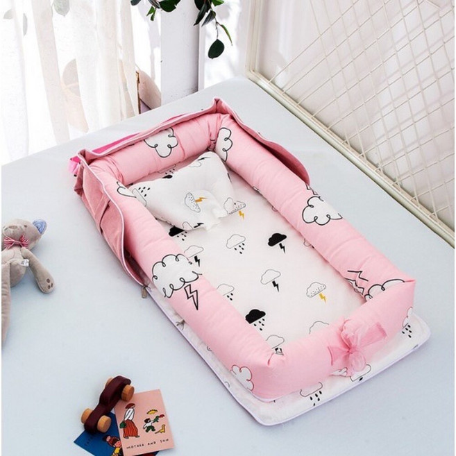 嬰兒睡墊 防壓睡窩 床中床 可收納 全棉, 1個
