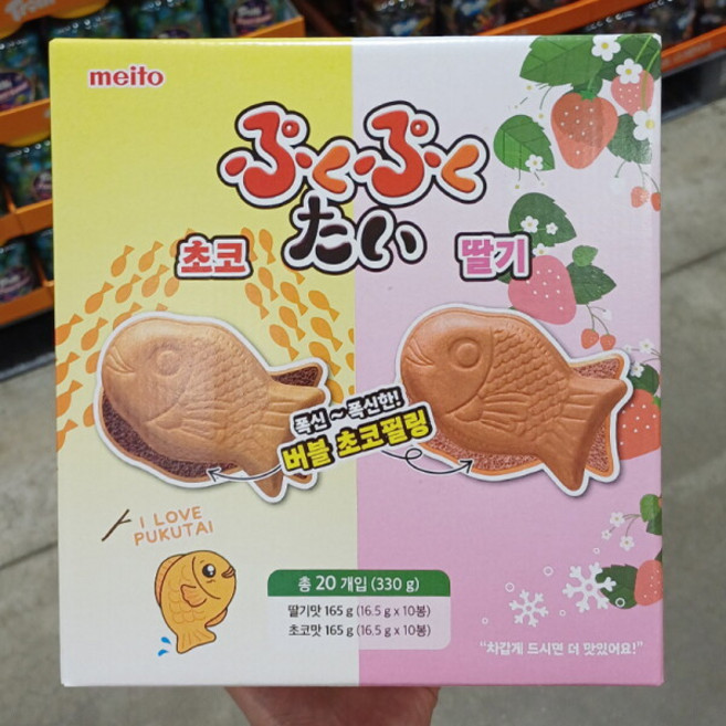 [글로벌푸드] 메이토 푸쿠푸쿠 타이 초콜릿 붕어빵 20개입 330g / 딸기맛 10봉 초코맛 10봉, 상세 설명 참조, 상세 설명 참조, 상세 설명 참조