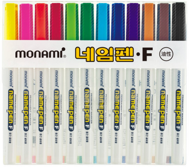 모나미 네임펜 F 12색 세트 중간글씨용, 상세페이지 참조, 상세페이지 참조