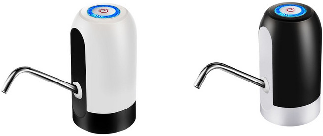 電動桶裝水抽水器 充電式飲水機, 1個, 桶裝水抽水器, 黑白, 1ml