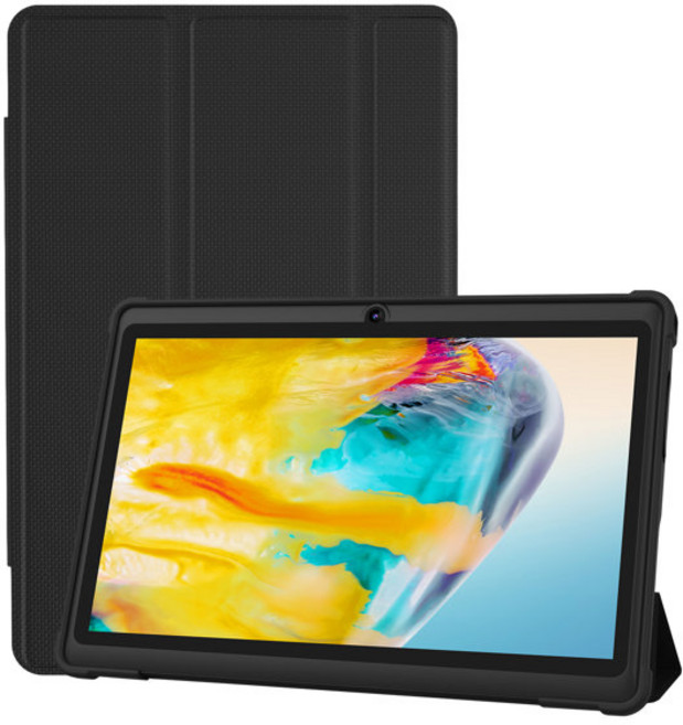 Pritom 7인치 태블릿 PC Android 13 쿼드 코어 4GB(2+2GB 가상) RAM 32GB ROM WiFi 듀얼 카메라 USB C, 03 Black