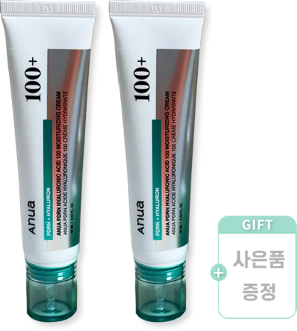증정기획 아누아 피디알엔 PDRN 히알루론산 100 수분크림 (히알루론산 함유) ANUA PDRN Hyaluronic Acid 100 Moisturizing Cream, 2개, 60ml