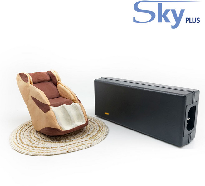 대한민국 SKYPLUS 어댑터 [3구접지] 유니텍 종아리 마사지기 UT-M8250 호환, 블랙, 1개