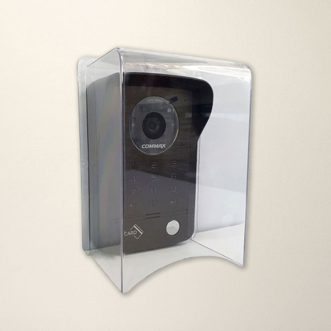 투명 아크릴 플라스틱 빗물 방수 레인 커버 케이스 현관 초인종 선바이저 썬바이저, 투명 플라스틱 선바이저