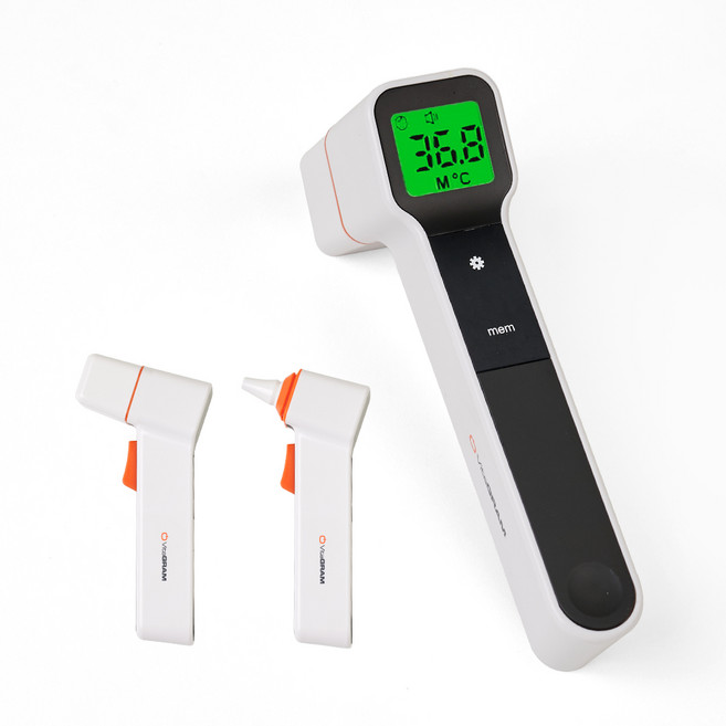 비타그램 접촉 비접촉 2in1 귀 적외선 체온계, 1개