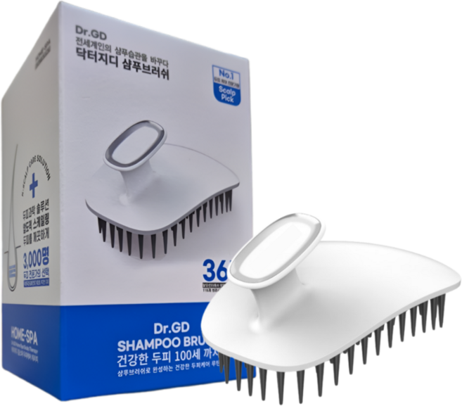 닥터지디 샴푸브러쉬 두피 마사지, 1개, 실버