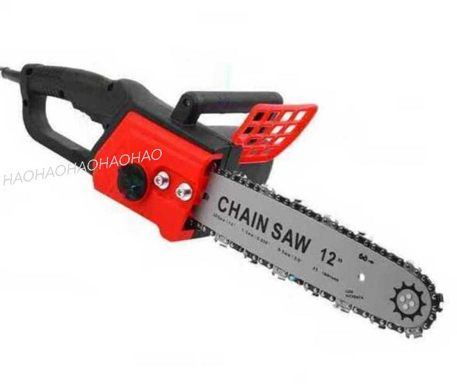 전동 체인톱 12인치 유선 220V 벌목용 나무 톱 고출력 전기톱, 1개, 1. 12인치  1보드+1체인 세트