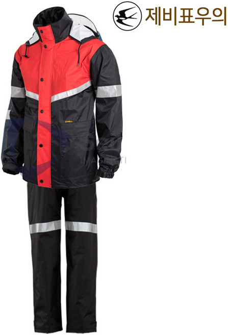 제비표 우의 MC-2000 상하세트 레드+블랙 M~3XL 모터사이클 라이딩 바이크 우비 비옷 오토바이 일육