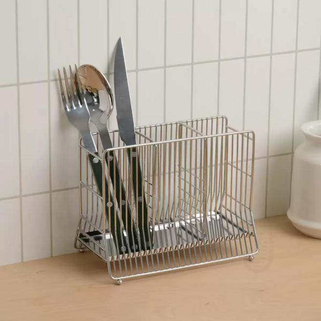 루이나인 스텐 304 물빠짐 수저통, 1개, 실버