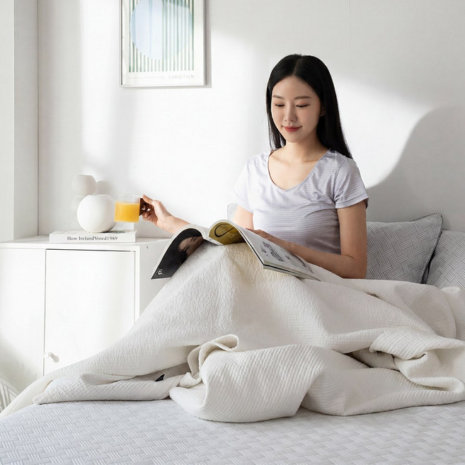 한일 냉감패드 여름침구 쿨링패드 시원한 매트리스커버 쿨 침대패드 고정밴드 싱글 퀸 슈퍼킹