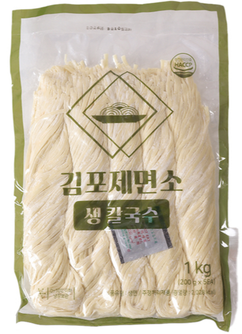 김포제면소 생칼국수면 1kg 5인분 가정용, 1개