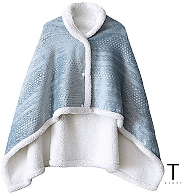 망토 담요 미니 이불 차박 캠핑 기내용 담요 블랑켓 쇼파 스카이블루 중