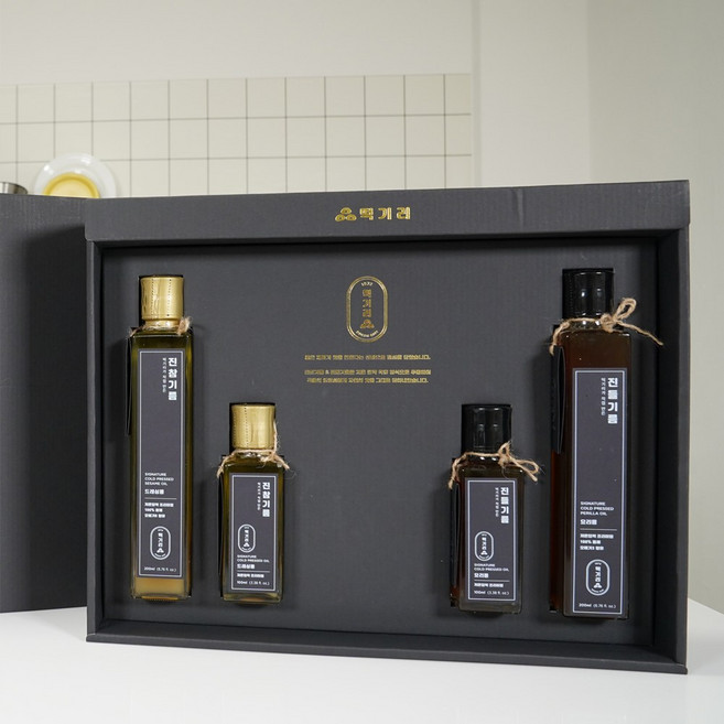 떡기리 정성담은 참기름 들기름 선물세트 4호, 1세트, 600ml