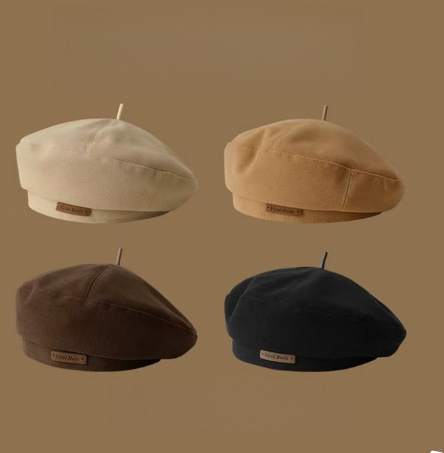 상류 지역 빈티지 모직 베레모 남녀 화가 모자