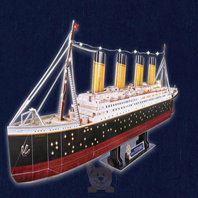 나루상점 큐빅펀 입체퍼즐 타이타닉 led 건축물모형