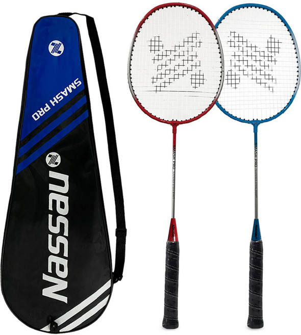 가벼운 낫소 배드민턴라켓 2p 1세트 초등학생 방과후 채 가방 세트, 라켓 2p+가방