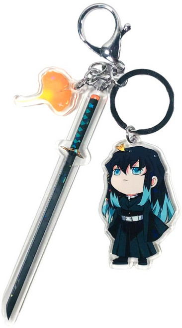 귀멸의칼날 키링 굿즈 일륜도 귀칼 귀살대 무한성 컬렉션 세트 아크릴 키홀더 열쇠고리, 무이치로(B)