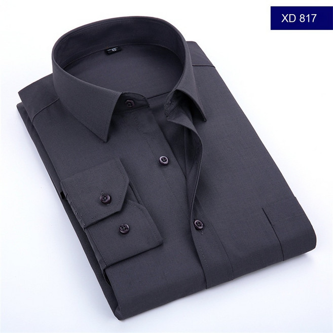 XIYANG 2022 신사복 드레스 셔츠 솔리드 컬러 플러스 사이즈 8XL 블랙 화이트 블루 그레이 Chemise Homme 남성 비즈니스 캐주얼 긴팔 셔츠
