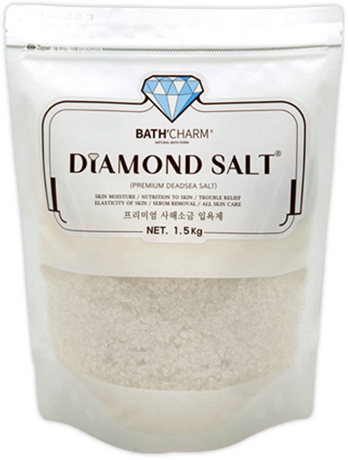 바스참 사해소금 입욕제 다이아몬드솔트 1.5kg 내추럴(굵은입자) 배쓰솔트 스크럽 반신욕, 1개