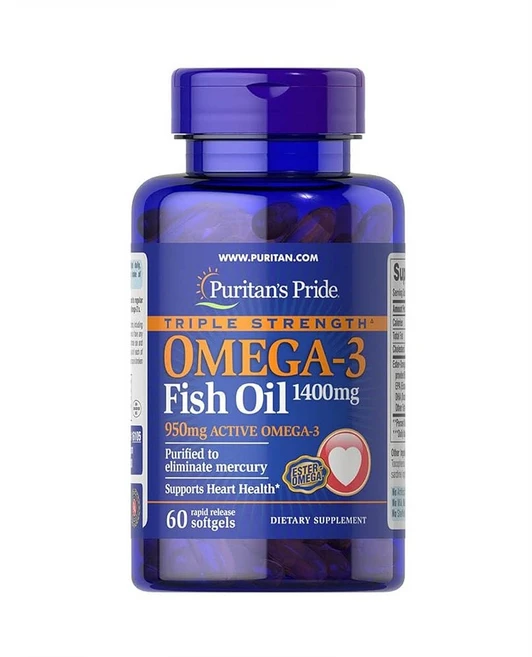 퓨리탄프라이드 트리플 스트렝스 오메가3 피쉬오일 60 캡슐, 1개, 60정 - 쿠팡