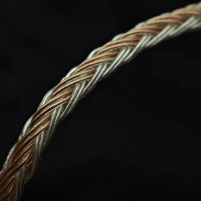 16코어 OCC 은도금 HiFi 이어폰 업그레이드 케이블 - 마이크 포함 3.5mm Sennheiser IE200/IE300/IE600/IE, 03 4.4mm, 05 Copper and Silver