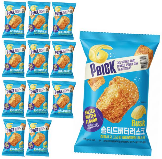 솔티드버터러스크, 12개, 100g
